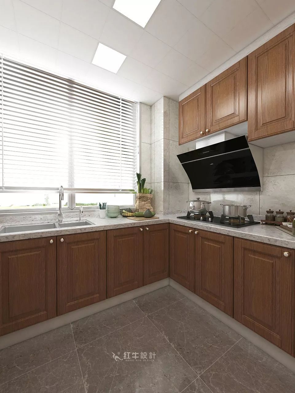 南京大华锦绣时代160㎡中式风格--健身房+家庭影院，这才是向往的生活！09一楼设计_厨房